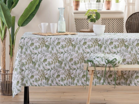 Τραπεζομάντηλο Day Maker Green Nef-Nef 140X240 Βαμβάκι-Πολυέστερ
