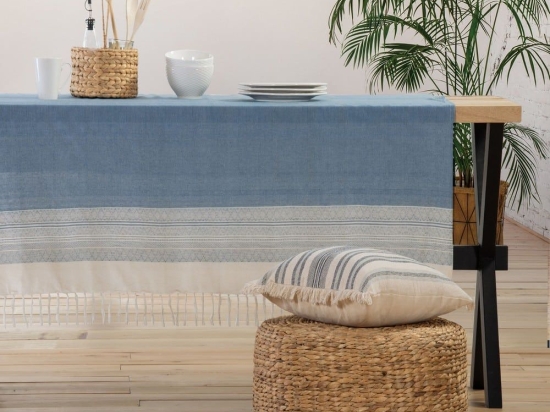 Τραπεζομάντηλο Strenght Blue Nef-Nef 140X180 100% Βαμβάκι