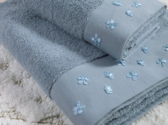 Πετσέτες Blossom (Σετ 3τμχ) Light Blue Nef-Nef Σετ Πετσέτες 70x140cm 100% Βαμβάκι