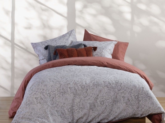 Παπλωματοθήκη Inspire (Σετ 3τμχ) Grey Nef-Nef Υπέρδιπλο 240x230cm 100% Βαμβάκι