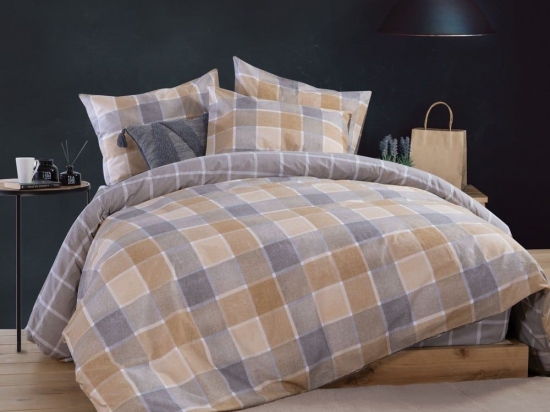 Σεντόνια Coridon (Σετ 4τμχ) Yellow Nef-Nef Υπέρδιπλo 240x270cm 100% Βαμβάκι