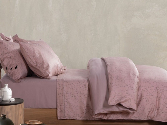Σεντόνια Estia (Σετ 4τμχ) Pink Nef-Nef Υπέρδιπλo 240X270cm 100% Βαμβακοσατέν