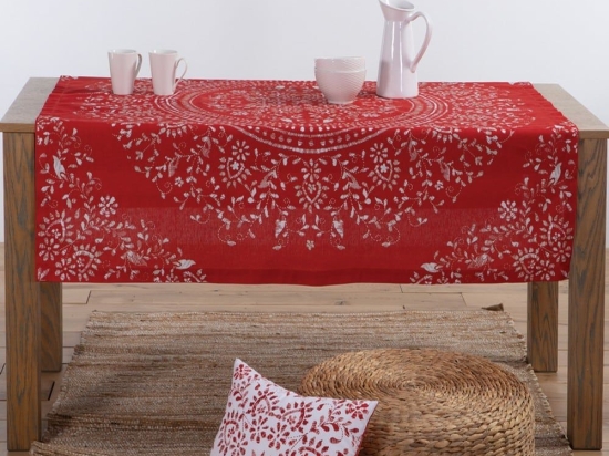 Τραπεζομάντηλο Χριστουγεννιάτικο Celebration Red Red Nef-Nef 140X240