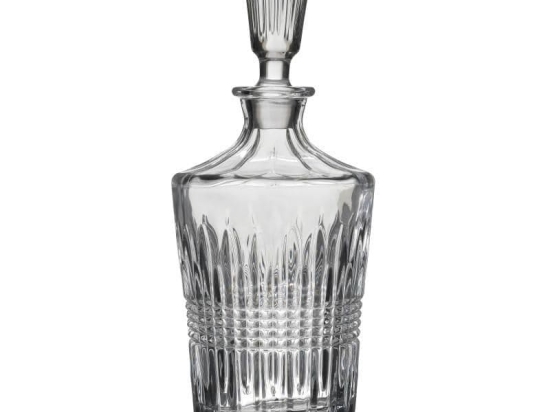 Inart Καράφα Σκαλιστή Διαφανή 900ML Φ12Χ30