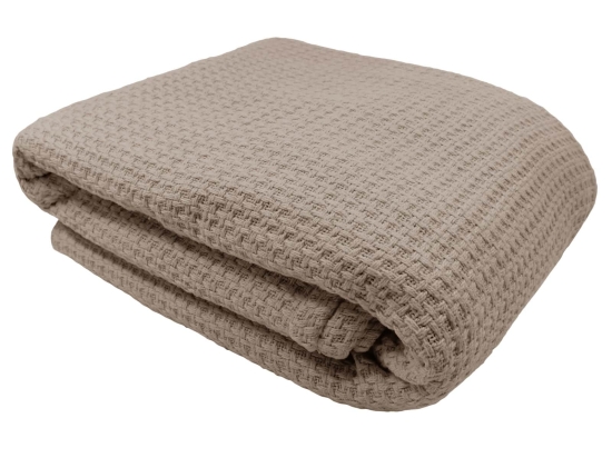 Amo la Casa Κουβέρτα Μονή Πικέ 150Χ200 - Bio Cotton Μπεζ