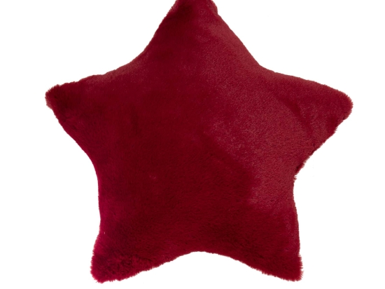 Amo la Casa Μαξιλαράκι Διακόσμησης Super Soft Fur 40x40 - Red Star