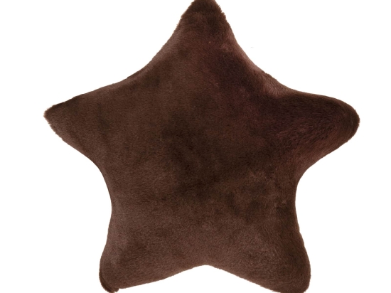 Amo la Casa Μαξιλαράκι Διακόσμησης Super Soft Fur 40x40 - Brown Star