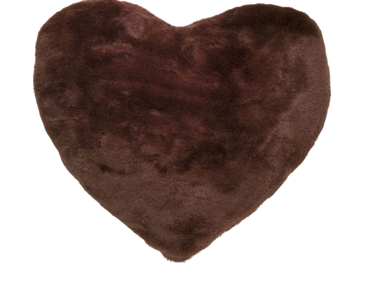 Amo la Casa Μαξιλαράκι Διακόσμησης Super Soft Fur 40x40 - Brown Heart