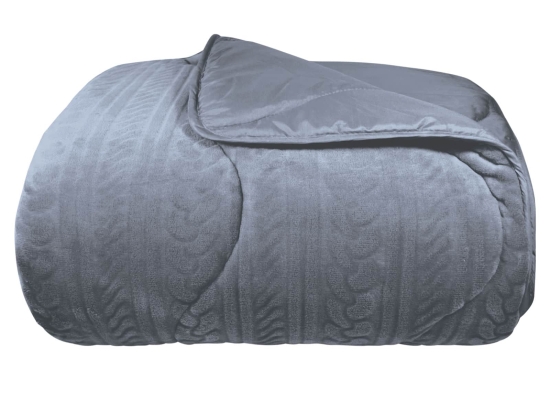 Amo la Casa Κουβερτοπάπλωμα Γούνα 450 gsm King Size 260X250 - Treccia Γαλάζιο