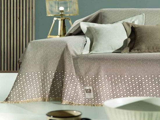 Ριχτάρι Block Mocca Guy Laroche Διθέσιο 180x250cm Βαμβάκι-Πολυέστερ