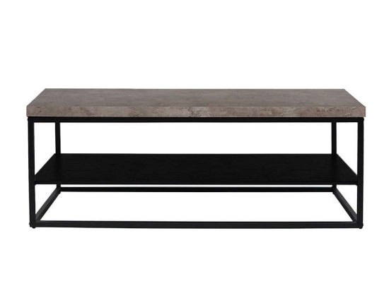 Τραπεζάκι Σαλονιού Ale 120x60xH45cm Cement 04-0514 Honeycomb