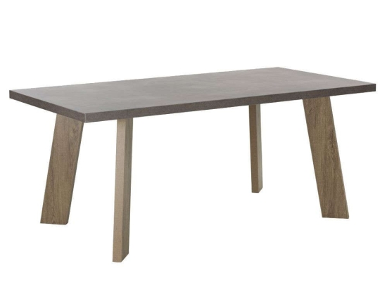 Τραπέζι Bondi 02-0365 180x90xH75cm Cement- Dark Sonoma Μελαμίνη