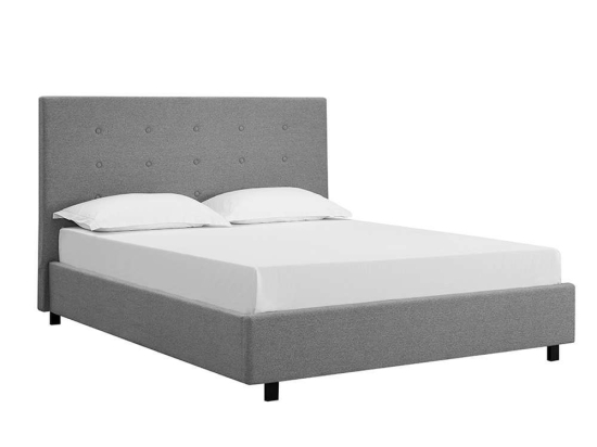 Κρεβάτι Biz (Για Στρώμα 120x200cm) 212x130xH118cm Grey 09-1191 Ημίδιπλο Ξύλο,Ύφασμα