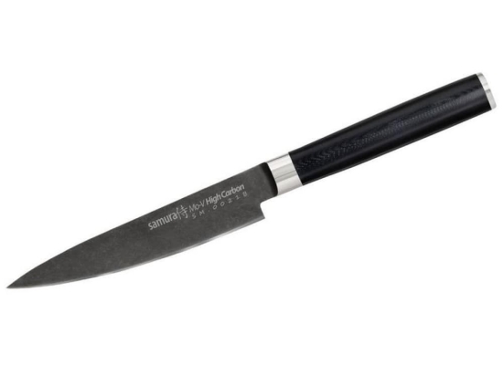 Μαχαίρι Γενικής Χρήσης MO-V Stonewash SM-0021B 13cm Black Samura Ανοξείδωτο Ατσάλι