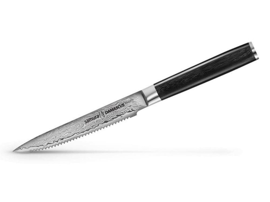 Μαχαίρι Ντομάτας Damascus SD-0071 12,8cm Black Samura Ανοξείδωτο Ατσάλι