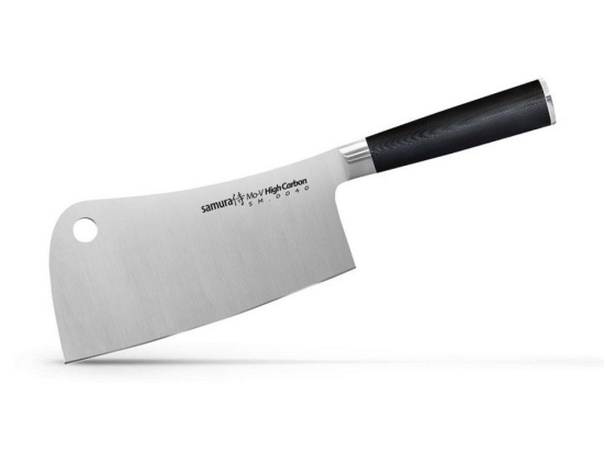 Μπαλτάς Mo-V SM-0040 18cm Black Samura Ανοξείδωτο Ατσάλι