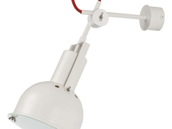 Φωτιστικό Τοίχου Industrial I S 5524 White-Red Nowodvorski Μέταλλο,Γυαλί