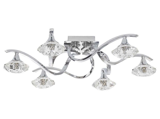 Φωτιστικό Οροφής Tesalli VI 4653 Chrome Nowodvorski Μέταλλο,Γυαλί
