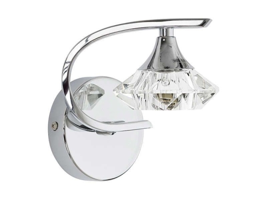 Φωτιστικό Τοίχου Tesalli I 4650 Chrome Nowodvorski Μέταλλο,Γυαλί