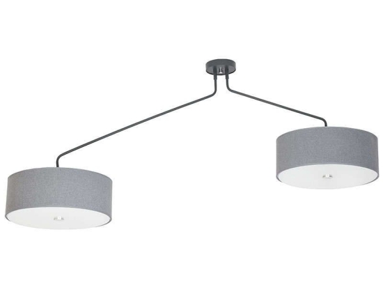 Φωτιστικό Οροφής Hawk II 6541 Grey Nowodvorski Μέταλλο,Γυαλί,Ύφασμα