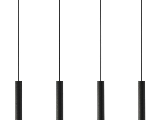 Φωτιστικό Οροφής - Ράγα Baton 7854 4xE27 10W Black Nowodvorski Μέταλλο