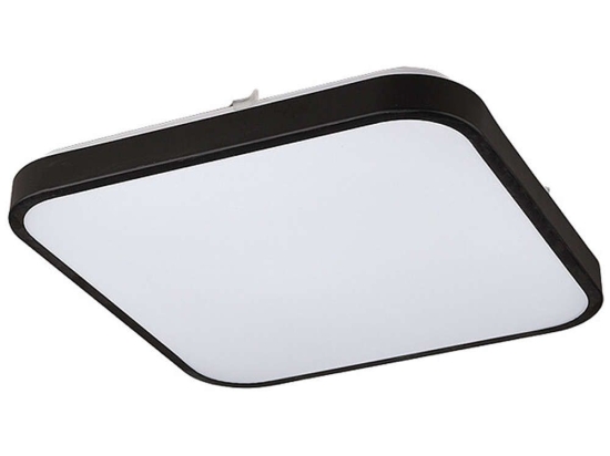 Φωτιστικό Οροφής - Πλαφονιέρα Agnes Square 8108 Led 16W 3000K 33,5X33,5cm Black Nowodvorski Μέταλλο,Πλαστικό