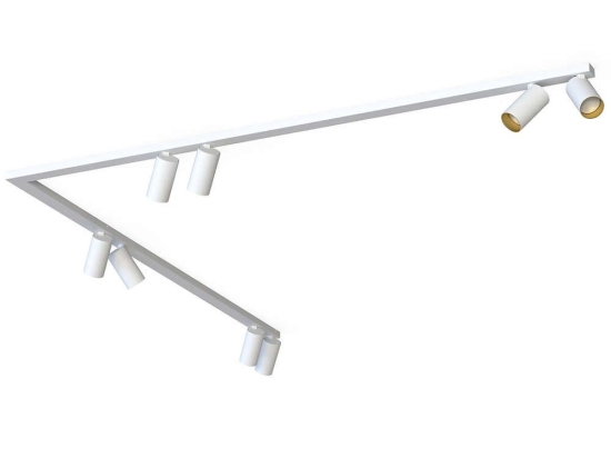 Φωτιστικό Οροφής - Σποτ Mono Corner 7695 8xGU10 10W 2X150 White-Gold Nowodvorski Μέταλλο,Πλαστικό