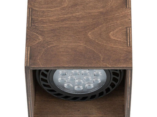 Φωτιστικό Οροφής - Σποτ Dale 7612 1xGU10 15W Dark Brown Nowodvorski Ξύλο