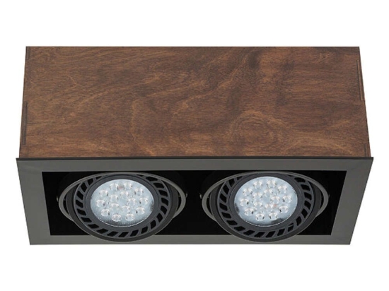 Φωτιστικό Οροφής - Σποτ Box 7650 2xGU10 15W Antique Nowodvorski Μέταλλο,Ξύλο