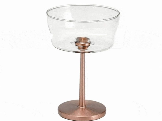 Μπωλ Με Πόδι Φωτιζόμενο Led Sister Light LD0700R3 13,2x15,5cm Clear-Bronze Zafferano Γυαλί