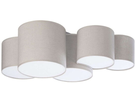 Φωτιστικό Οροφής - Πλαφονιέρα Mona 6593 5xΕ27 15W 81x30cm Natural TK Lighting
