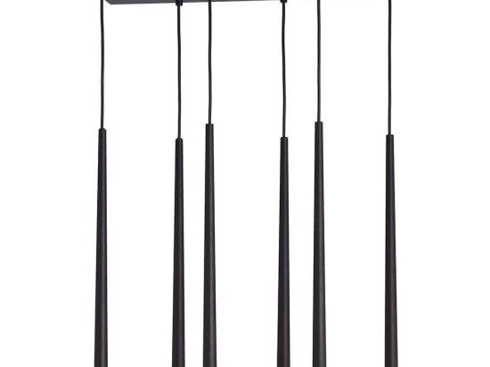 Φωτιστικό Οροφής Piano 6412 6xG9 6W 60x165cm Black TK Lighting