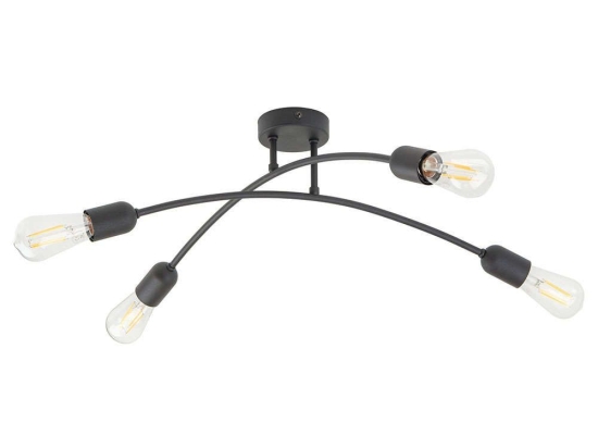 Φωτιστικό Οροφής Helix 4687 4xΕ27 15W 62x20cm Black TK Lighting