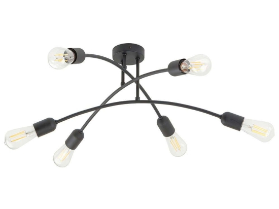 Φωτιστικό Οροφής Helix 4679 6xΕ27 15W 62x26cm Black TK Lighting