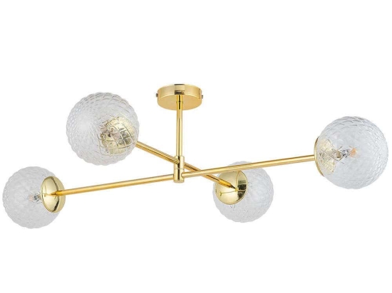 Φωτιστικό Οροφής Cadix 4607 4xG9 6W 93x21cm Gold TK Lighting
