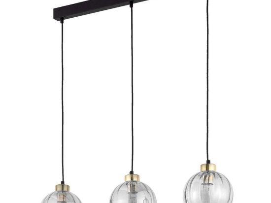 Φωτιστικό Οροφής Devi 4580 3xΕ27 15W 81x120cm Clear TK Lighting