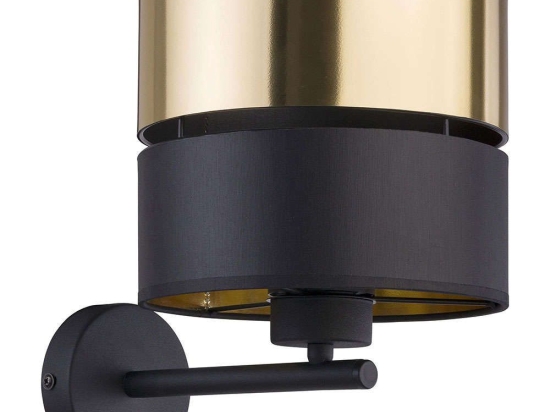 Φωτιστικό Τοίχου - Απλίκα Hilton 4344 1xΕ27 15W 28x28cm Gold-Black TK Lighting