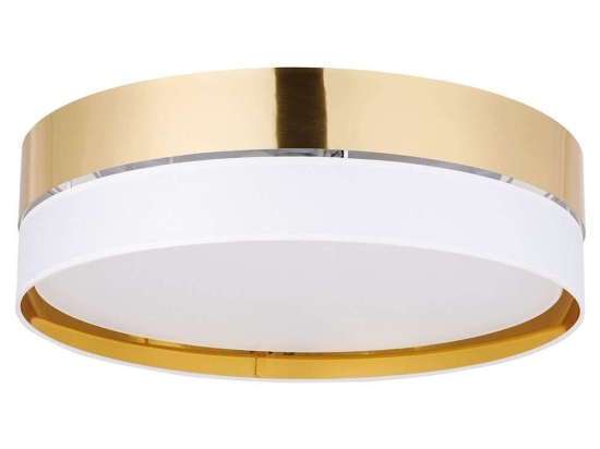 Φωτιστικό Οροφής - Πλαφονιέρα Hilton 4772 3xΕ27 15W Φ45cm 16,5cm White-Gold TK Lighting