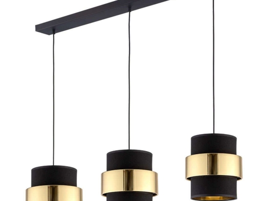 Φωτιστικό Οροφής Calisto New 4378 3xΕ27 15W 117x110cm Gold-Black TK Lighting