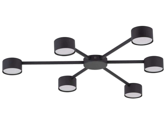 Φωτιστικό Οροφής - Πλαφονιέρα Avia 4692 6xGX53 10W 66x5cm Black TK Lighting