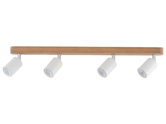 Φωτιστικό Οροφής - Σποτ Top Wood 3297 4xGU10 10W 76x14cm White TK Lighting