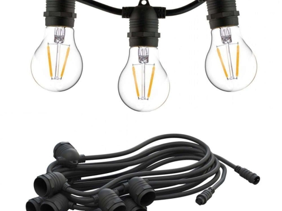 Φωτιστικό Οροφής - Γιρλάντα Festoon 7872 9m 15xE27 15W Black Nowodvorski