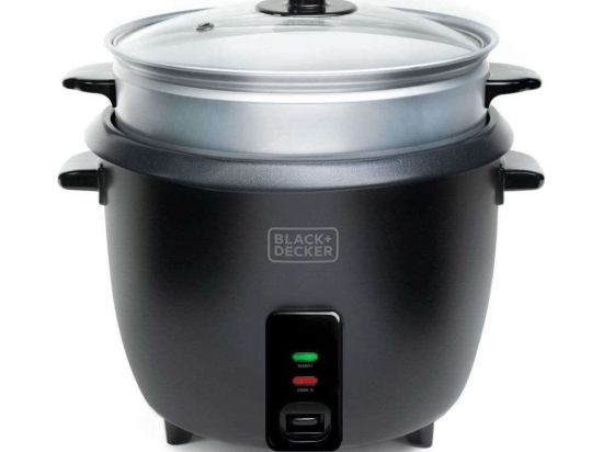 Παρασκευαστής Ρυζιού & Ατμομάγειρας BXRC1800E 1,8Lt 700W Grey Black&Decker