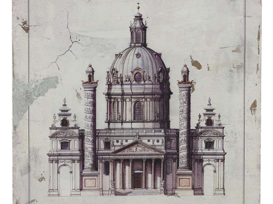 Πίνακας Ξύλινος Printed 3-90-271-0003 Wien Karlskirchen 60X60 Inart Τετράγωνοι Ξύλο