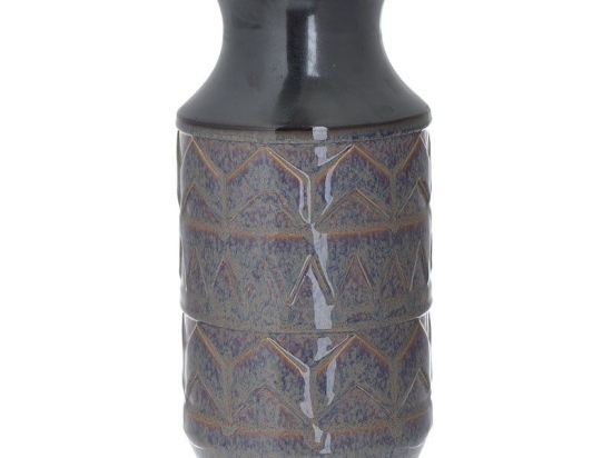 Βάζο Κεραμικό 3-70-685-0129 Grey-Purple Δ16,5Χ33 Inart Κεραμικό