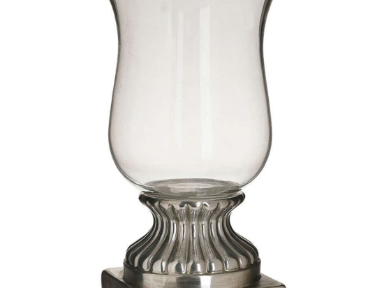 Κηροπήγιο 3-70-507-0314 Silver Δ23X40 Inart Κεραμικό