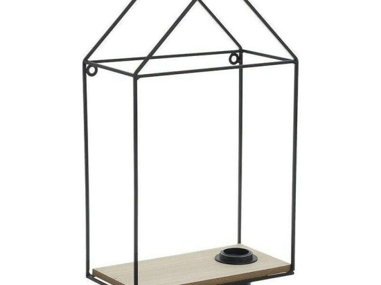 Ραφιέρα Τοίχου Με Φως 6-50-180-0006 25X13X41 Black-Natural Click