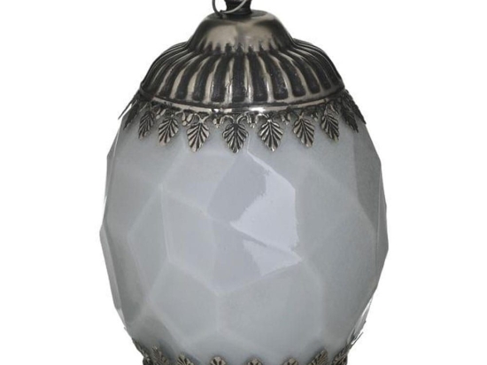 Φανάρι Led 3-70-912-0142 14X19 Antique Grey-Silver Inart Μέταλλο,Γυαλί