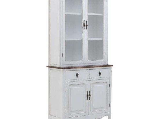 Βιτρίνα 3-50-482-0129 88X30X190cm White-Natural Inart Ξύλο
