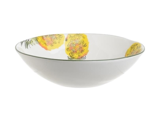 Μπολ Ανανάς 6-60-017-0013 D31X9Cm Κεραμικό White Yellow Click Κεραμικό